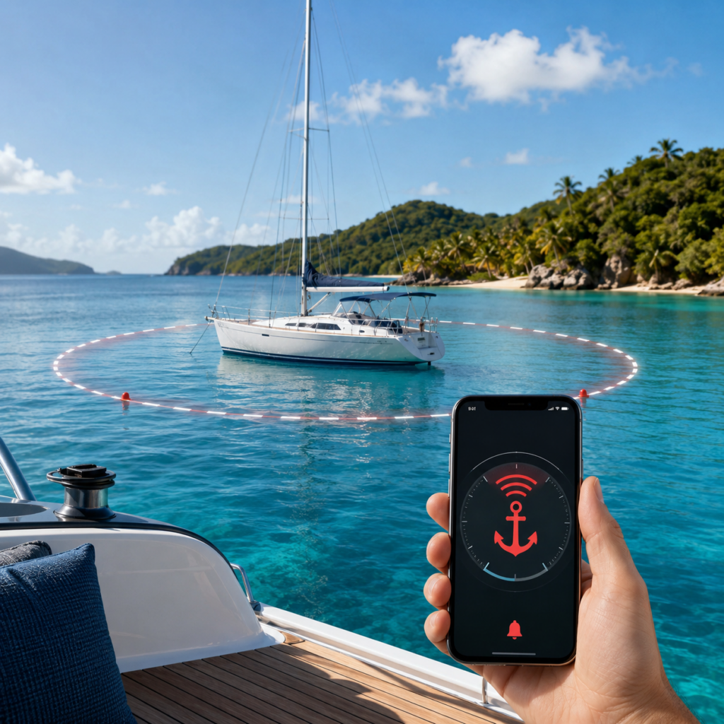 Une alarme
Surveille votre bateau.